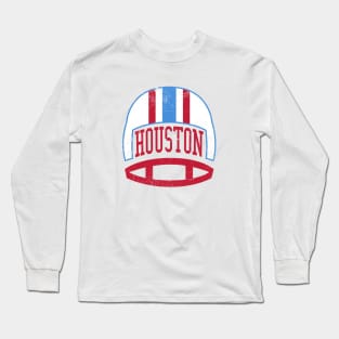 Houston Retro Helmet - White Long Sleeve T-Shirt